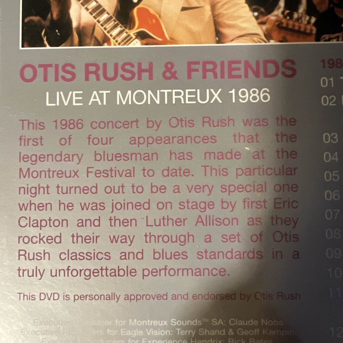 Otis Rush & Friends: Live at Montreux 1986 (DVD, 2006) Eric
