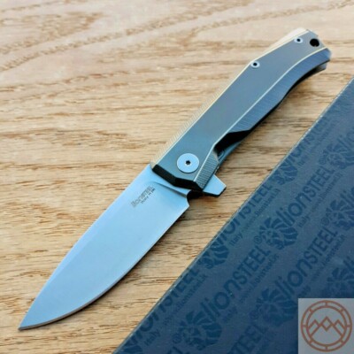 LionSTEEL Myto Folding Knife 3.25 Bohler M390 Steel Blade Bronze Titanium Handle