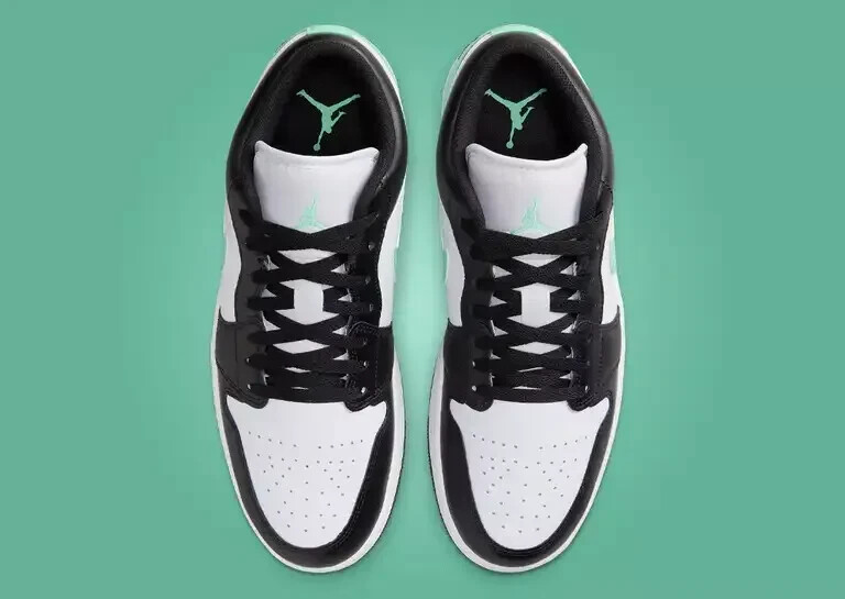 NEW Air Jordan 1 Low Men's Size 11.5 White/Black-Green Glow