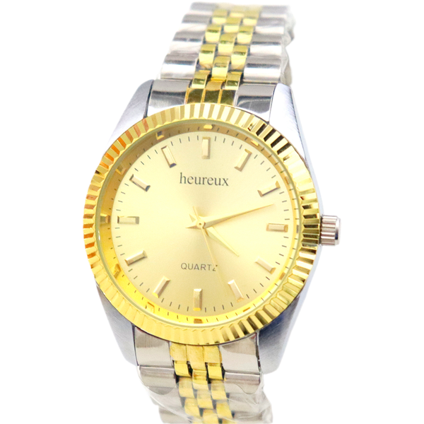 RöTting Design Herrenuhr Goldfarbene LüNette Goldfarbenes Ziffernblatt 3 Atm Neu-image