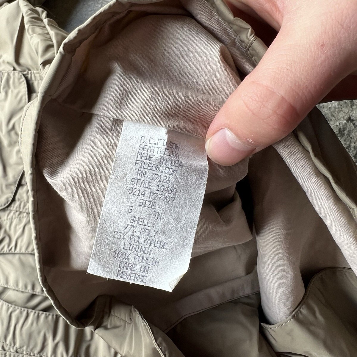 Filson Packable Elkhorn Hunting Half Moon Jacket Style 10460 Made