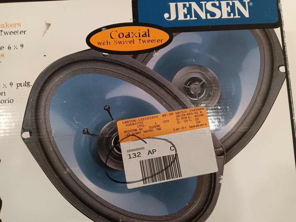 Jensen car speakers XS 2690 150 watts , 6x9 Coaxial swivel tweeter