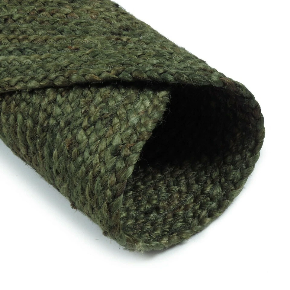 Round Jute Rug Hand Woven Carpet for Living Room Hallway Bedroom Kitchen - Image 3 of 4