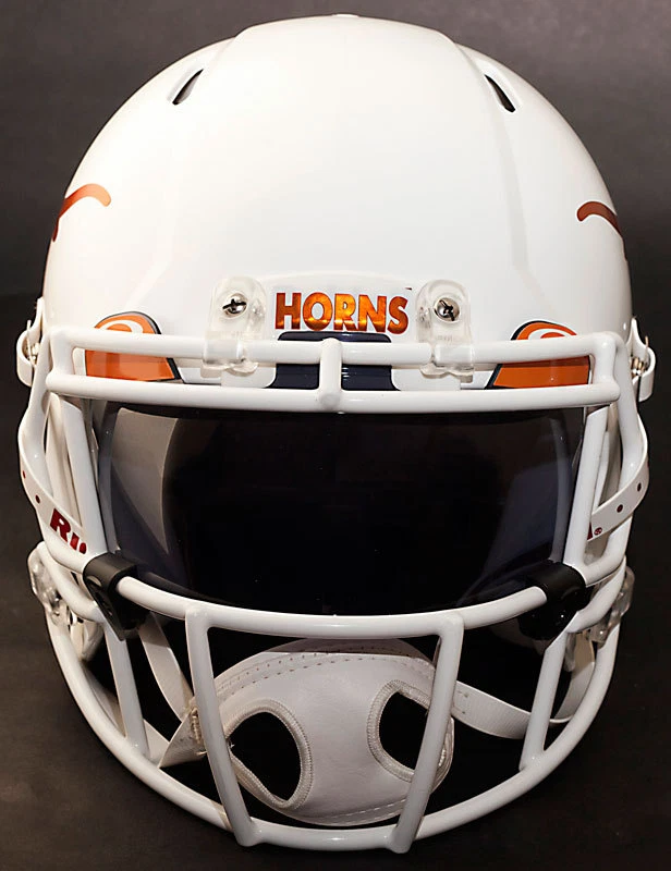 *PERSONALIZADO* TEXAS LONGHORNS NCAA Riddell VELOCIDAD Tamaño Completo Réplica Casco de Fútbol Foto 3 de 4