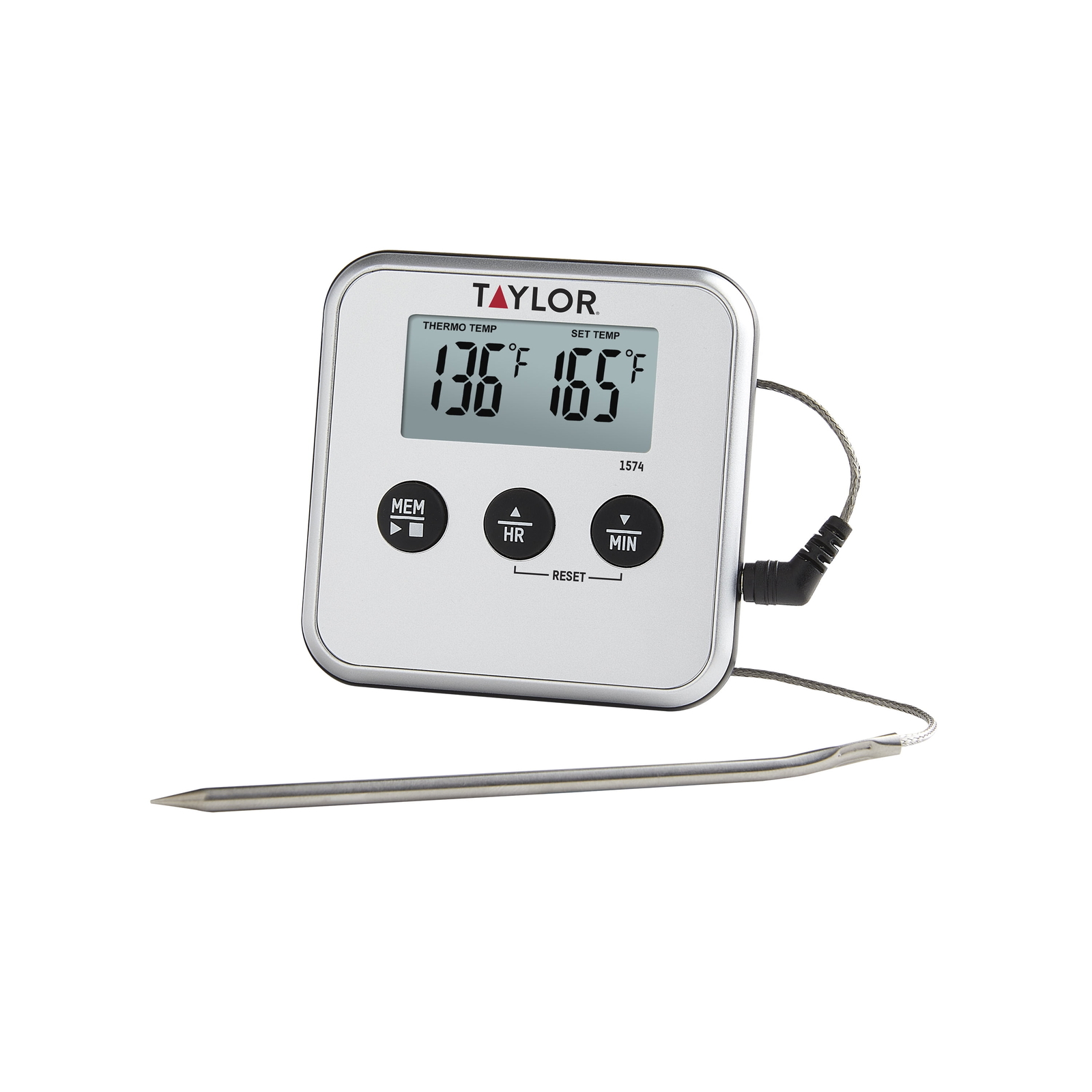 Digital Meat Thermometer W/ Timer Wired Probe Programmable Cooking Kitchen NEW-image
