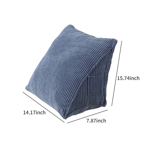 Pillow Comfortable Reading Pillow With Zip Pocket Wedge R1N8 - Picture 10 of 10