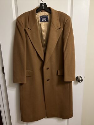 BURBERRY Prorsum Camel 100% Cashmere Coat US 16 Long Single