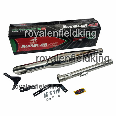 Fit Für Royal Enfield Meteor 350 '' Rot Hahn S Auspuff Schalldämpfer, Poliert ''