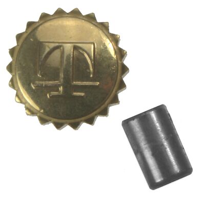 Couronne De Remontoir Tissot - Dorée - Pour Tube 2,5 Mm - Joint Inclus - Occasion
