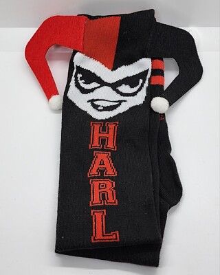 Brand New Harley Quinn Womens Knee Length Cosplay Socks HYP - Size 4-10