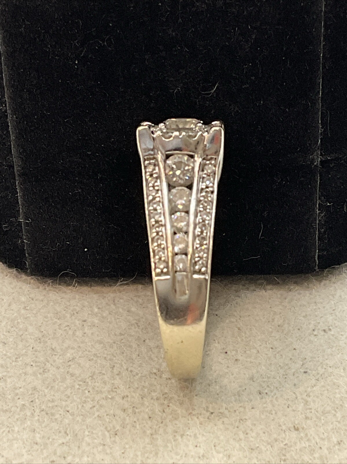 GORGEOUS Solid 10K White Gold Solitaire Round & D… - image 21