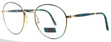 COLOURS by ALEXANDER JULIAN 104 Demi Aqua Womens Round Eyeglasses 51-20-140