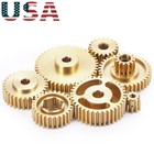 Copper Gearbox Bevel Gear Set for Most 1:14 Tamiya RC Truck Trailer Tractor Car