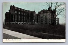St. Francis Hospital PEORIA Illinois Antique CU Williams Postcard 1909