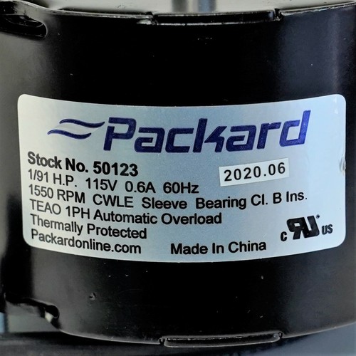 Packard 50123 for Nutone Bathroom Fan Vent Motor 58123 54257 - Picture 3 of 6