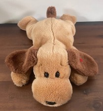 2000 TY Beanie Buddy Buddies Brown Puppy Dog Bones Plush Stuffed Animal Toy