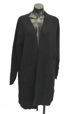 Vero Moda Women's Saba Long Sleeve Open-Front Coatigan CL8 Black Medium NWT