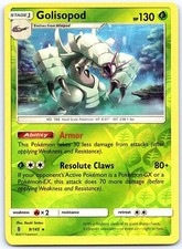 Golisopod 9/145 Holo Holo Rare Guardians Rising Pokemon Reverse Holo Near Mint