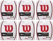 6 Sets Wilson NXT Comfort 17 Gauge 1.24mm Tennis String Set