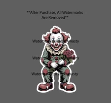 Killer Clown Sticker Waterproof Decal Horror Scary Movie Book Gift NEW