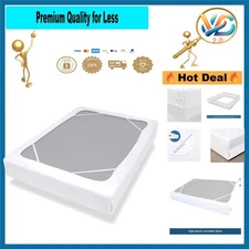 Queen Size Box Spring Cover Microfiber Elastic White Wrinkle Fading Resistant