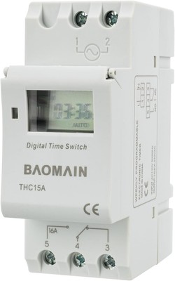 Baomain THC15A AC 110V Digital LCD Power Programmable Timer Time Switch White 