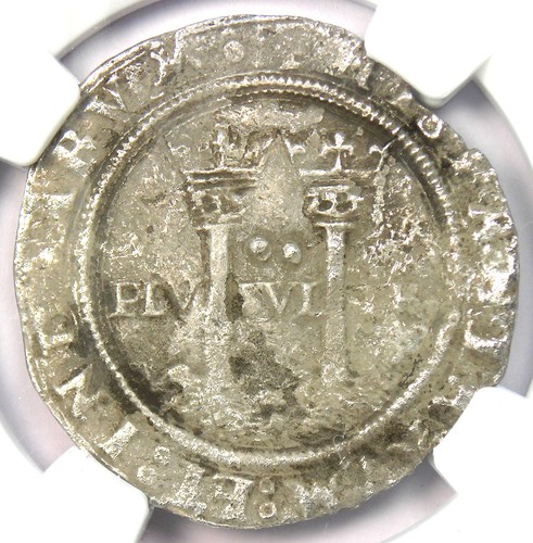 1542-48 Mexico 2 Reales 2R - NGC XF Details - Rare Golden Fleece Shipwreck Coin