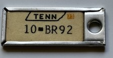Vintage &lsquo;73 Tennessee DAV Keychain License Plate Tag&ndash;Disabled American Veterans