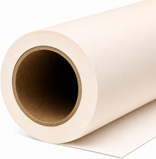 Ivorine Beige Cream Seamless Paper Backdrop, 53 in X 16.4 Ft