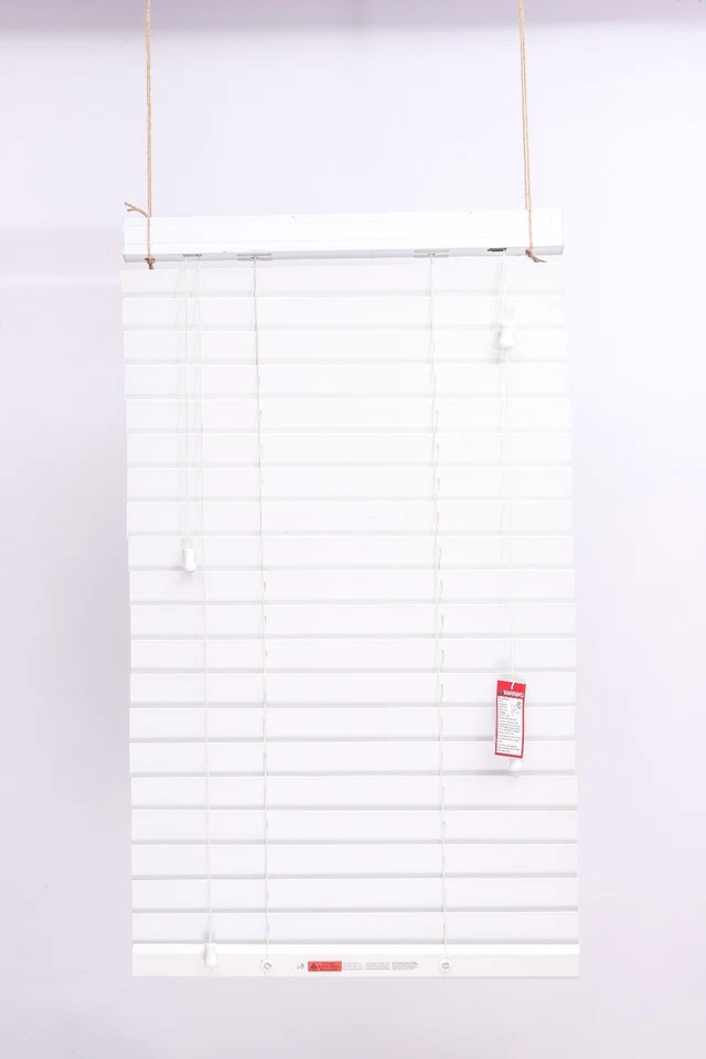 Faux Wood Venetian Blinds 50mm Slats White Wood Wooden Window Blind Easy Fit UK - Image 4 of 4