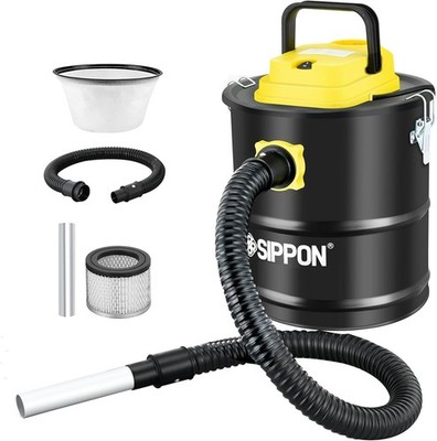 2.6 Gal 800W Ash Vacuum Cleaner Pellet Stove w/ Wheeled Base & Blower Function
