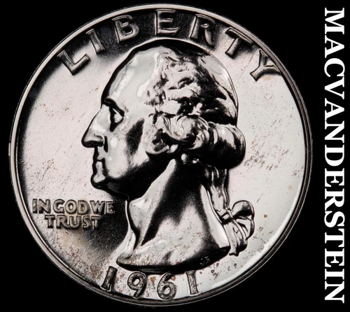 1961 Washington Quarter- Silver- Choice Gem Proof Luster No Reserve #J2478