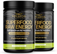 Natural Green Superfoods Raw Energy, Power, Vegan Hemp Health Aid FREZZOR 2 Pack