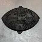 Vintage Henry Baxter Caustic HB Soda St Helens Great Britain Cast Iron Plaque