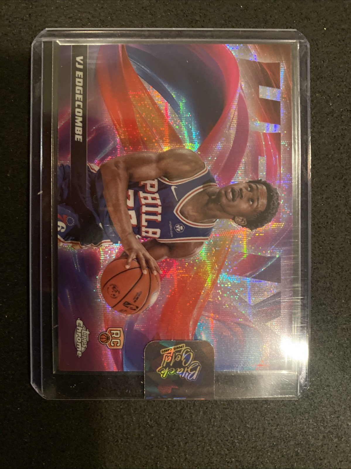 2025-26 Topps Chrome Basketball #H-13 VJ Edgecombe RC Helix SSP Case Hit 76ers