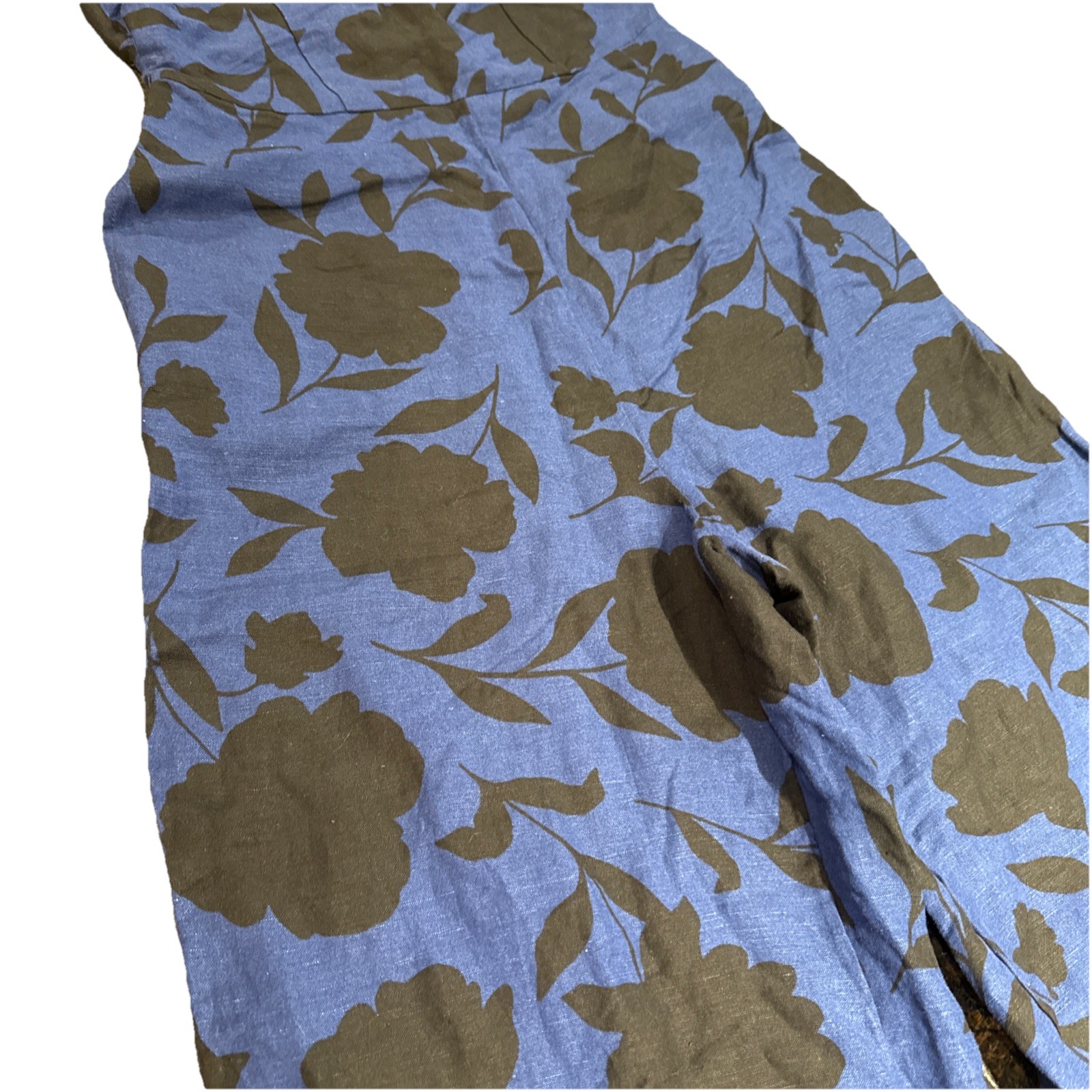 🌻 Kate Spade New York x Target Women Jumpsuit Linen Classic Rose Blue Size 2 🆕 thumbnail 3