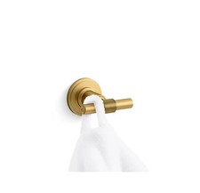 KOHLER Torrington Wall Mount Knob Robe/Towel Hook Vibrant Brushed Moderne Brass