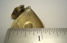 VTG EGYPTIAN STYLE GOLDTONE + ENAMEL EARRINGS; PHARAOH, HIEROGLYPHICS, SCARAB — photo 7