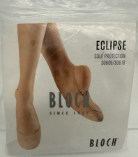 Bloch Eclipse Leather Sole Protection Half-Shoes Size Medium Beige/Nude Unisex