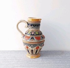 Beautiful German Pottery Beer Stein Jug Marzi & Remy Bright Designed Pitcher 1L