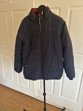 Tommy Hilfiger Youth Puffer Jacket Coat Youth Size 14/16 Navy Fleece Lines