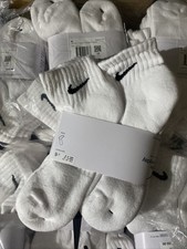 Nike Men's 6 Pack Everyday Cushioned Ankle Socks White Size Med 6-8 Shoe NEW 