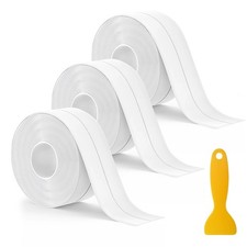 Caulk Tape - 3 Rolls 1.5" x 10.5Ft Self-Adhesive Waterproof Sealant Tape - ...