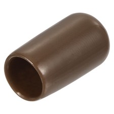 25pcs Rubber End Caps 10mm ID Vinyl Round End Cover Screw Protectors Brown