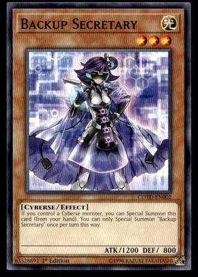 Backup Secretary - COTD-EN002 - 1st Edition - YuGiOh | Buy 2 Get 1 Free
