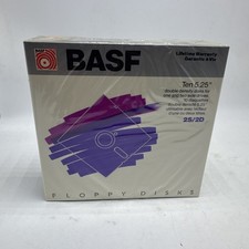 BASF 5.25 Floppy Disks - 2S/2D Double Density...