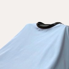 Powder Blue Cutting Cape XL Button Up For Barbers Hairdressers *IMPROVED DESIGN*