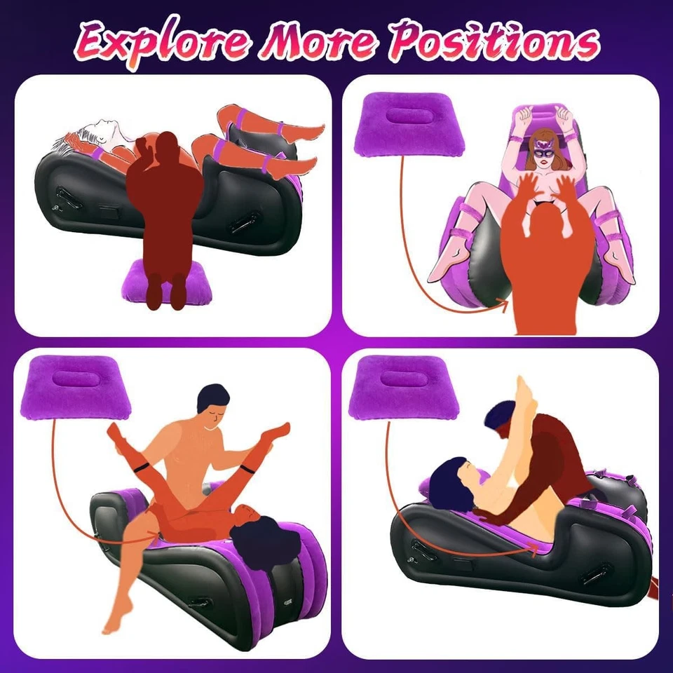 Sofá sexual, silla sexual inflable automática para posición de punto G, muebles sexuales para... Foto 2 de 4