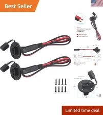 Durable 2FT SAE Flush-Mount Power Connector - Perfect for Solar & Outdoor Use