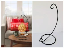 Ornament Display Stand Hanger Holder 9" Wire Black Metal Sleek New
